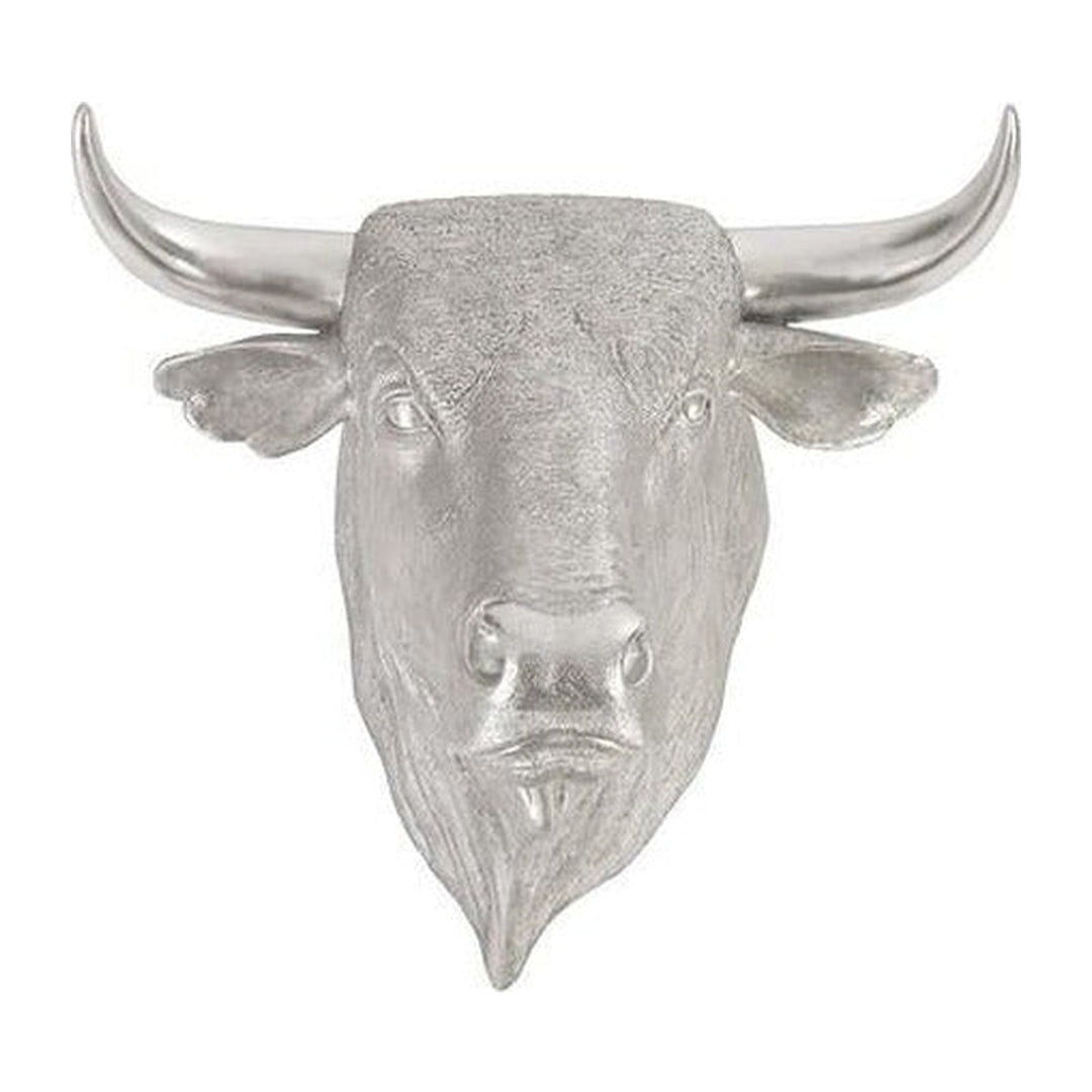 Spanish Fighting Bull Wall Art, Resin, Silver Leaf Phillips Collection