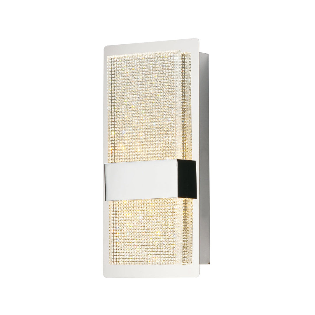 Sparkler 2-Light LED Wall Sconce by ET2 Lighting in Polished Chrome, front view