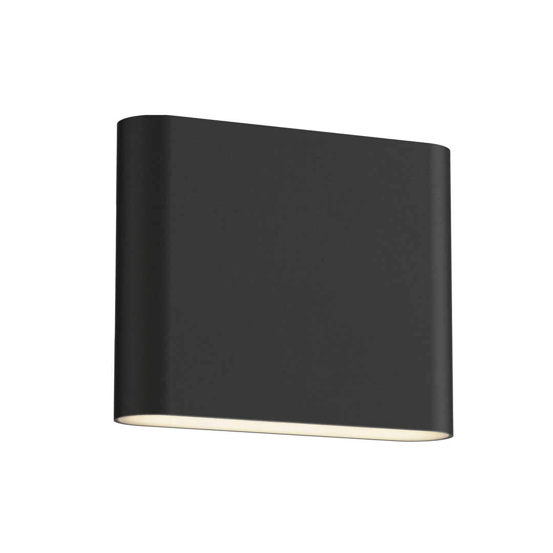 Spartan 6" Wall Sconce by ET2 Lighting in Black, front view