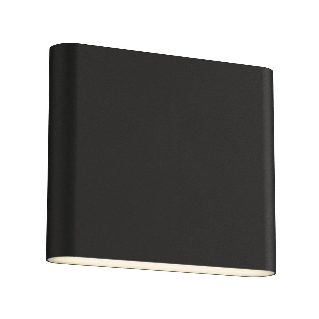 Spartan 7.75" Wall Sconce by ET2 Lighting in Black, front view