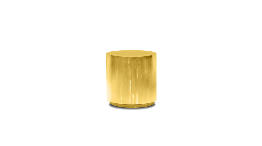 Mobital Sphere End Table in Gold Polished on a white background