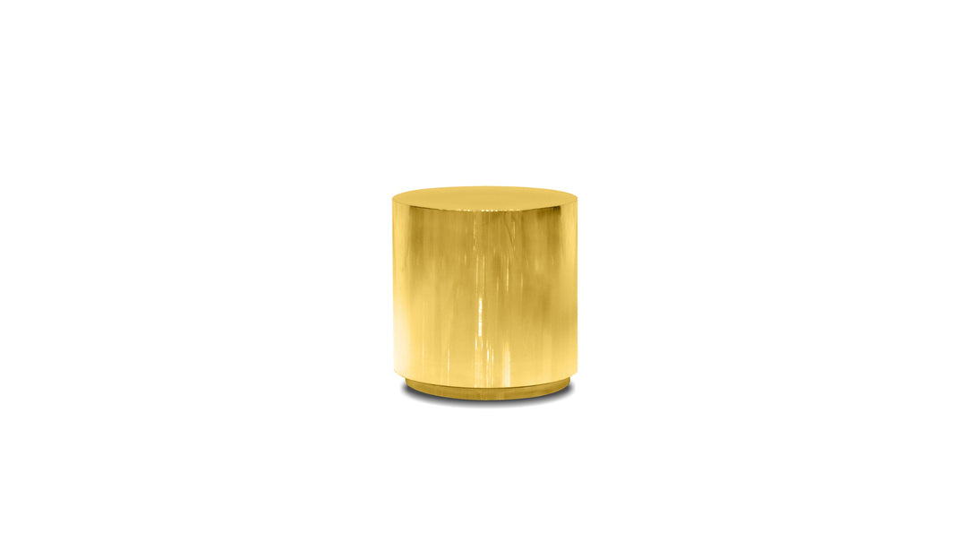 Mobital Sphere End Table in Gold Polished on a white background