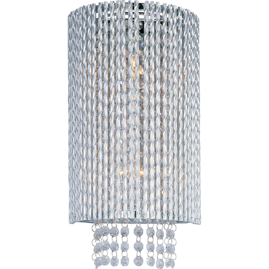 Spiral 2-Light Wall Mount by ET2 Lighting in Polished Chrome, front view