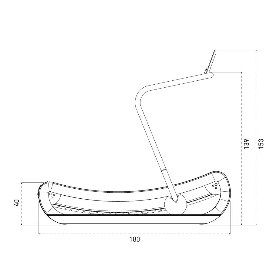 Sprintbok V2 Curved Manual Treadmill by NOHRD