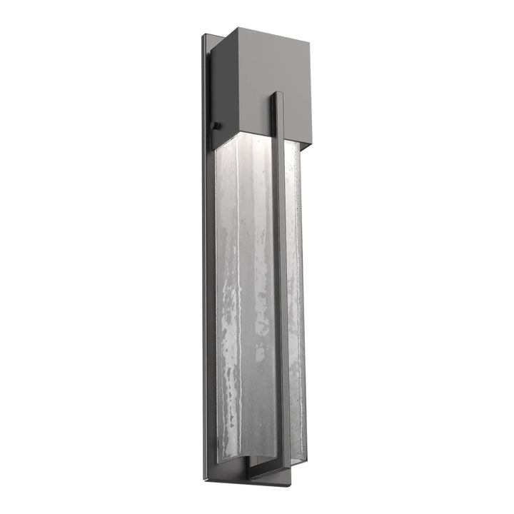 Square Outdoor Cover Sconce by Hammerton Studio in Argento Grey