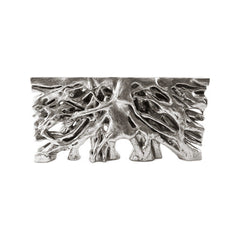 Square Root Console Table, Silver Leaf Phillips Collection