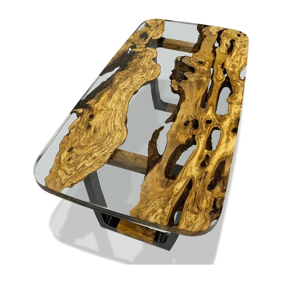 Staphyle Olive Wood Squoval Dining Table Arditi Collection