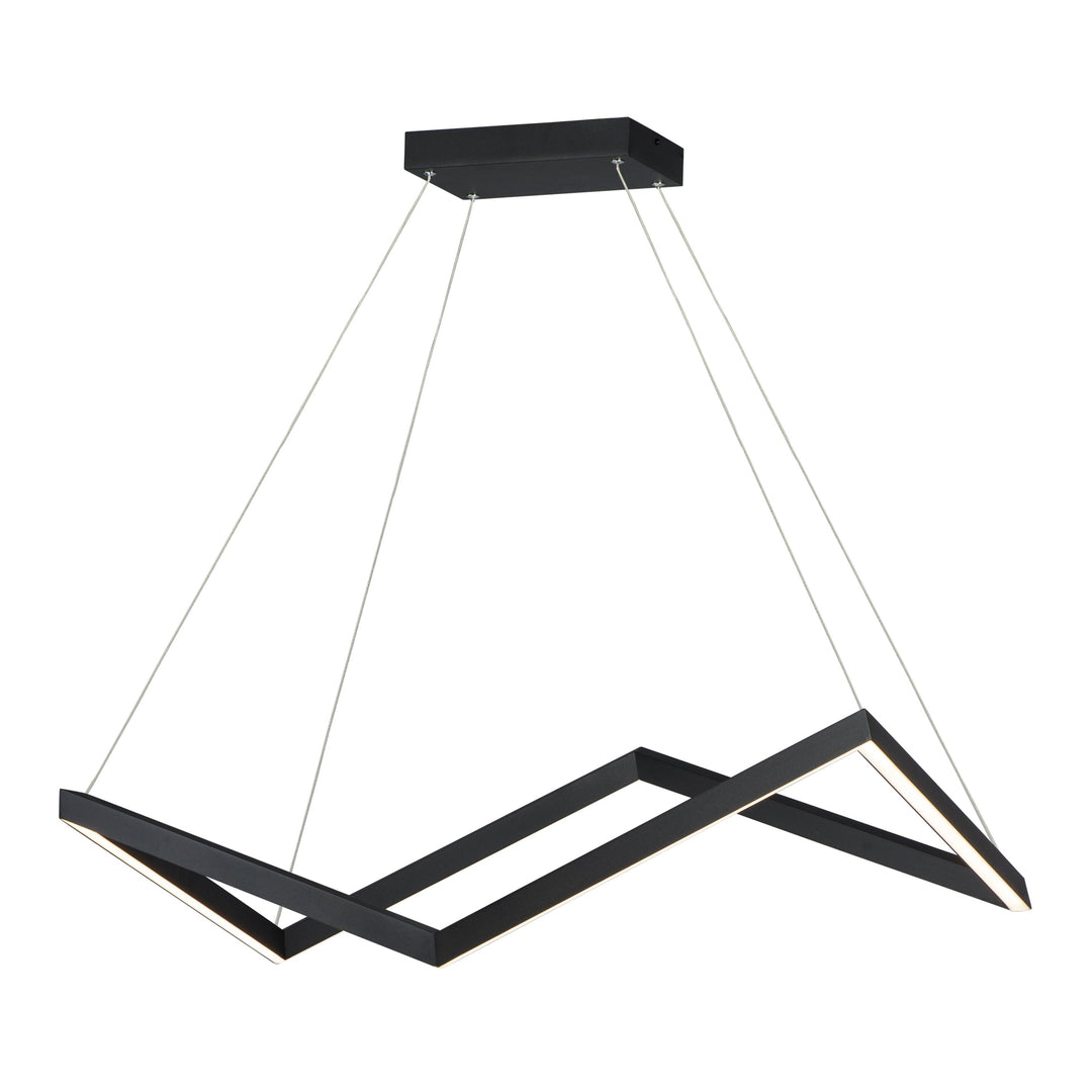 Stealth LED Pendant (33" W) by ET2 Lighting in Black, front view