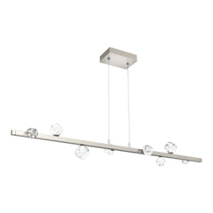 Stella Linear Chandelier by Hammerton Studio in Beige Silver
