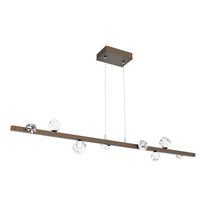 Stella Linear Chandelier by Hammerton Studio in Flat Bronze