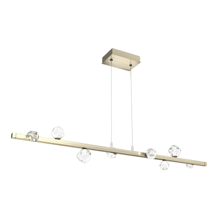 Stella Linear Chandelier by Hammerton Studio in Heritage Brass