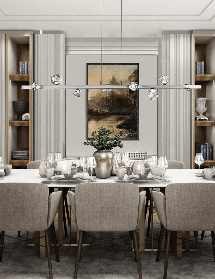 Stella Linear Chandelier by Hammerton Studio in a styled interior