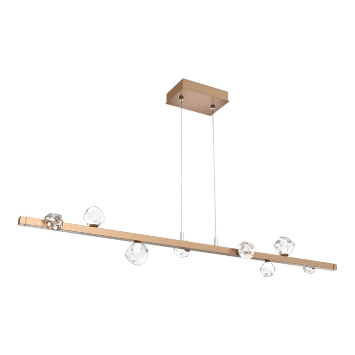 Stella Linear Chandelier by Hammerton Studio in Novel Brass