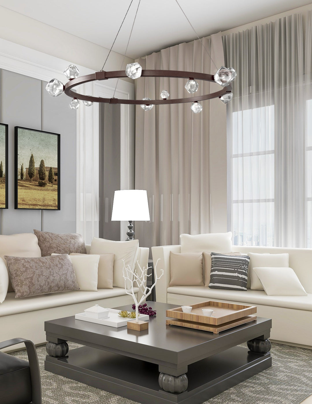 Stella Ring Chandelier by Hammerton Studio in a styled interior