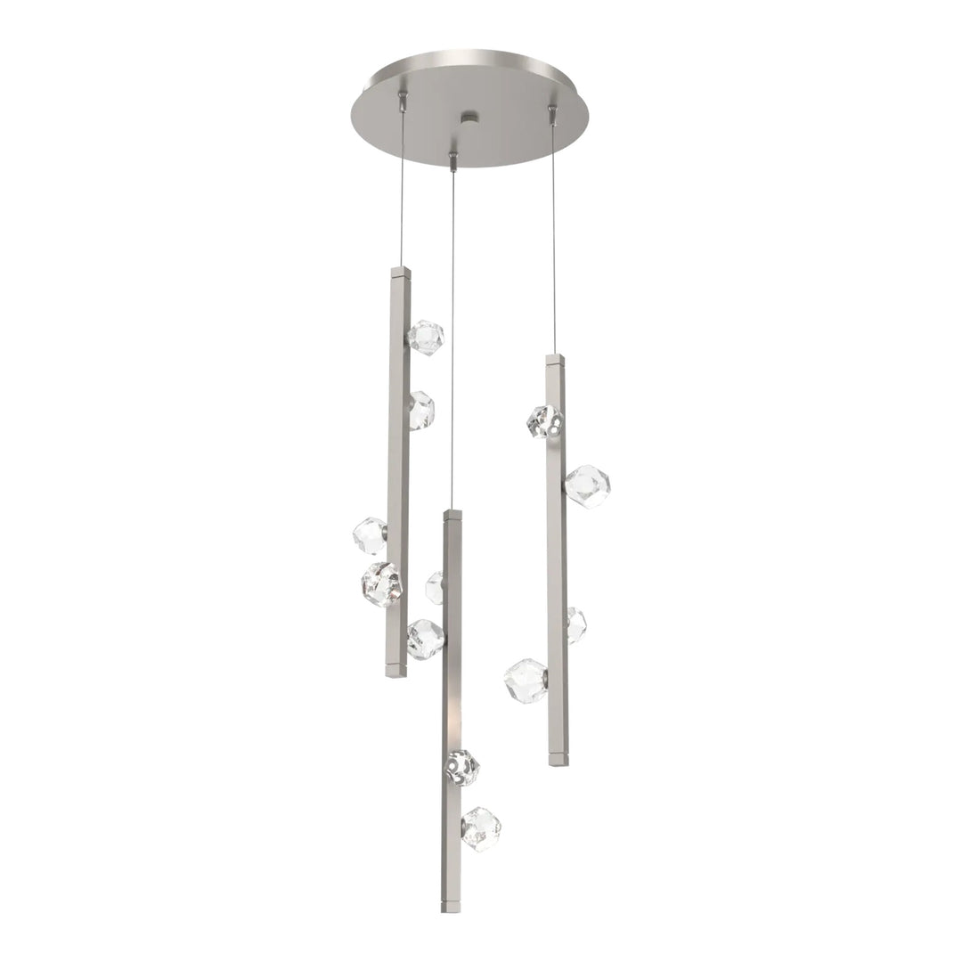 Stella Round Pendant Chandelier by Hammerton Studio in Beige Silver