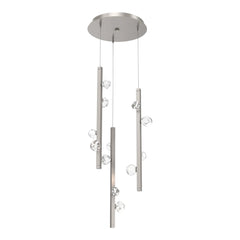 Stella Round Pendant Chandelier by Hammerton Studio in Beige Silver