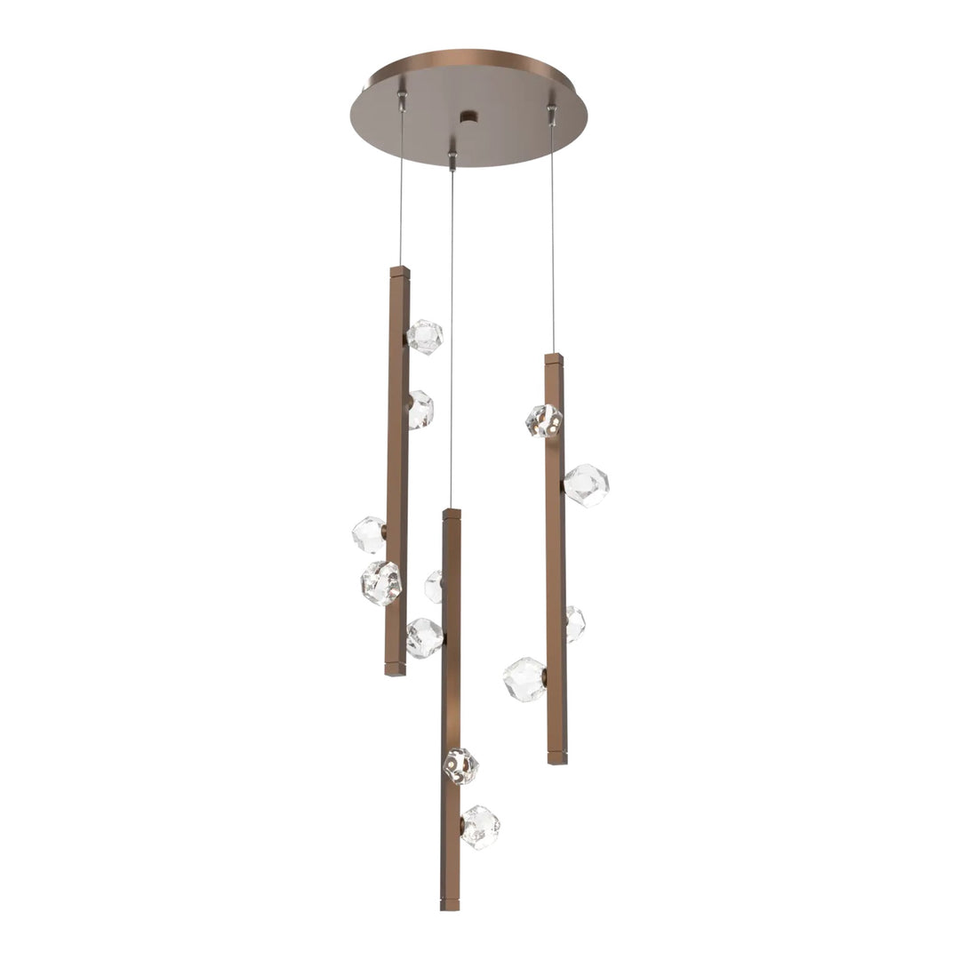 Stella Round Pendant Chandelier by Hammerton Studio in Burnished Bronze