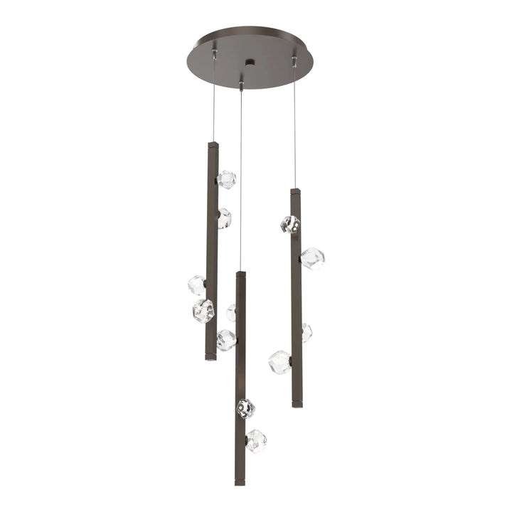 Stella Round Pendant Chandelier by Hammerton Studio in Flat Bronze