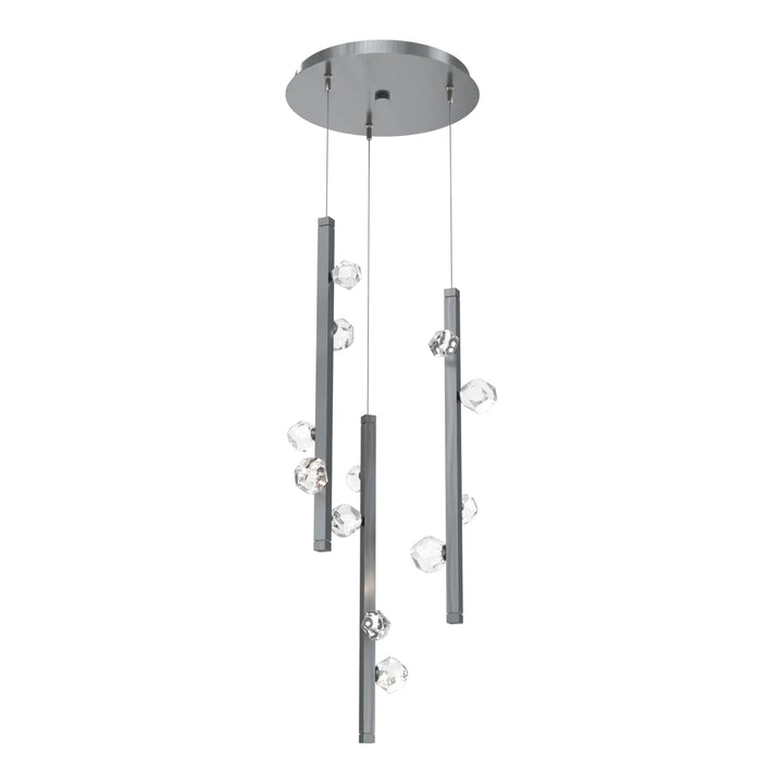 Stella Round Pendant Chandelier by Hammerton Studio in Gunmetal