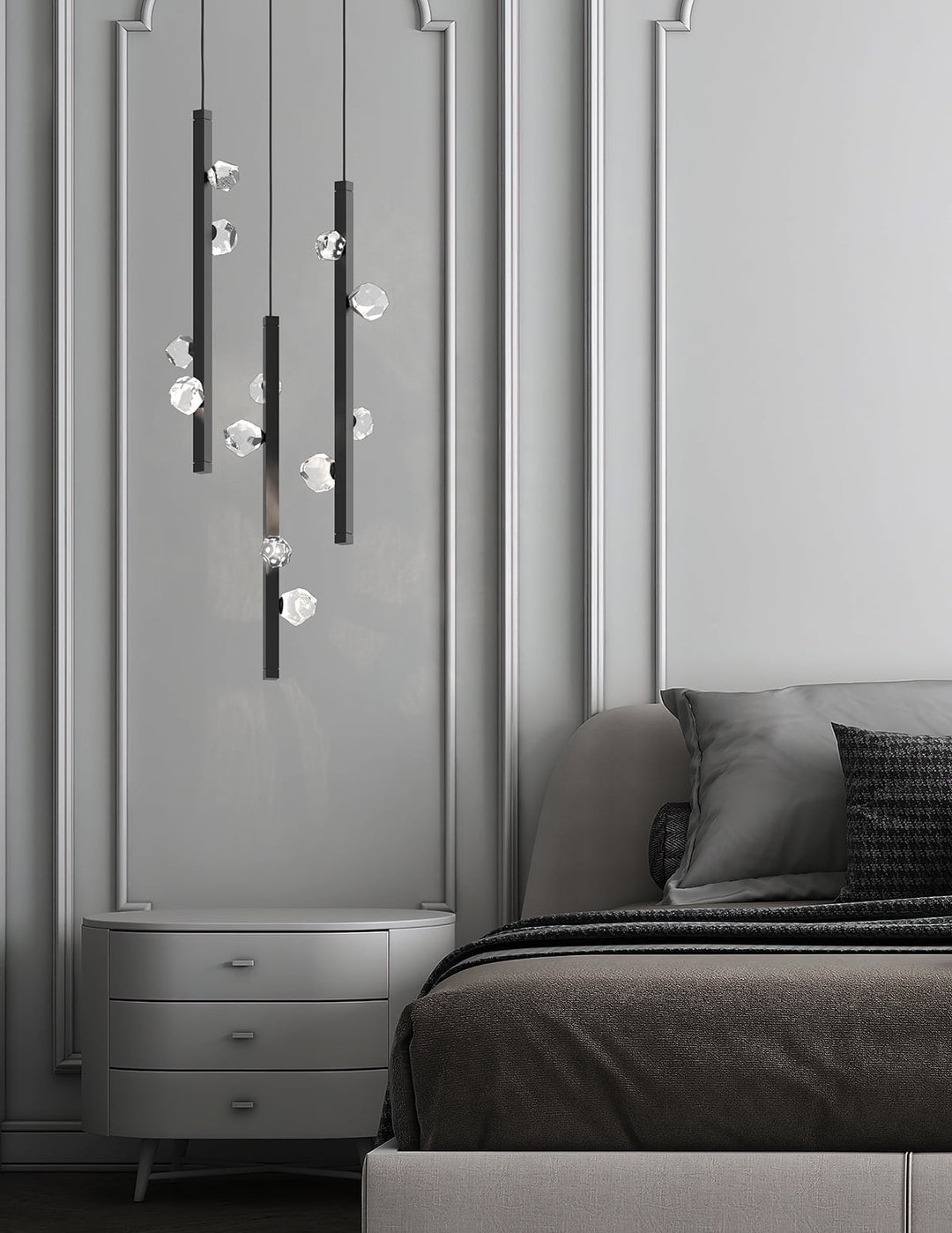 Stella Round Pendant Chandelier by Hammerton Studio in a styled interior