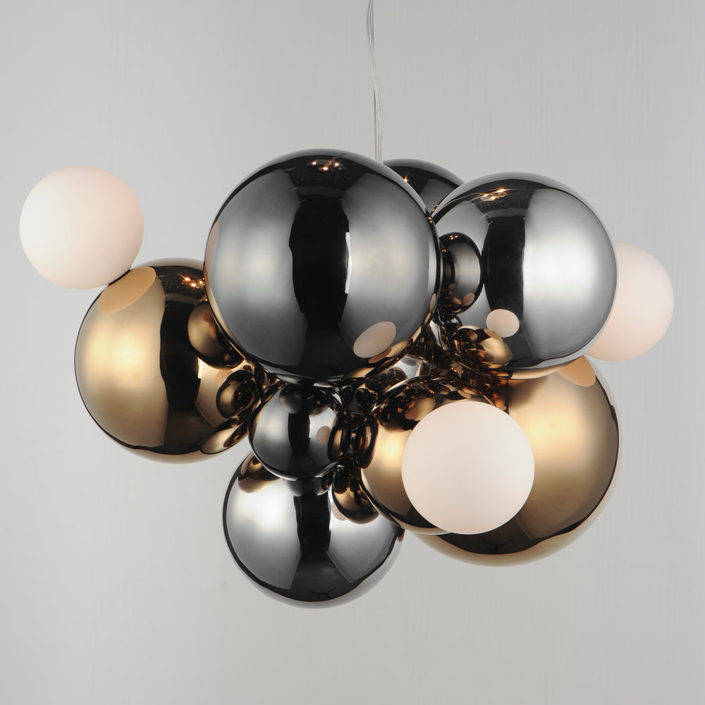 Stormy 7-Light LED Pendant by ET2 Lighting, styled view 1