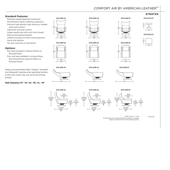 Stratus Comfort Air Recliner Recliners American Leather