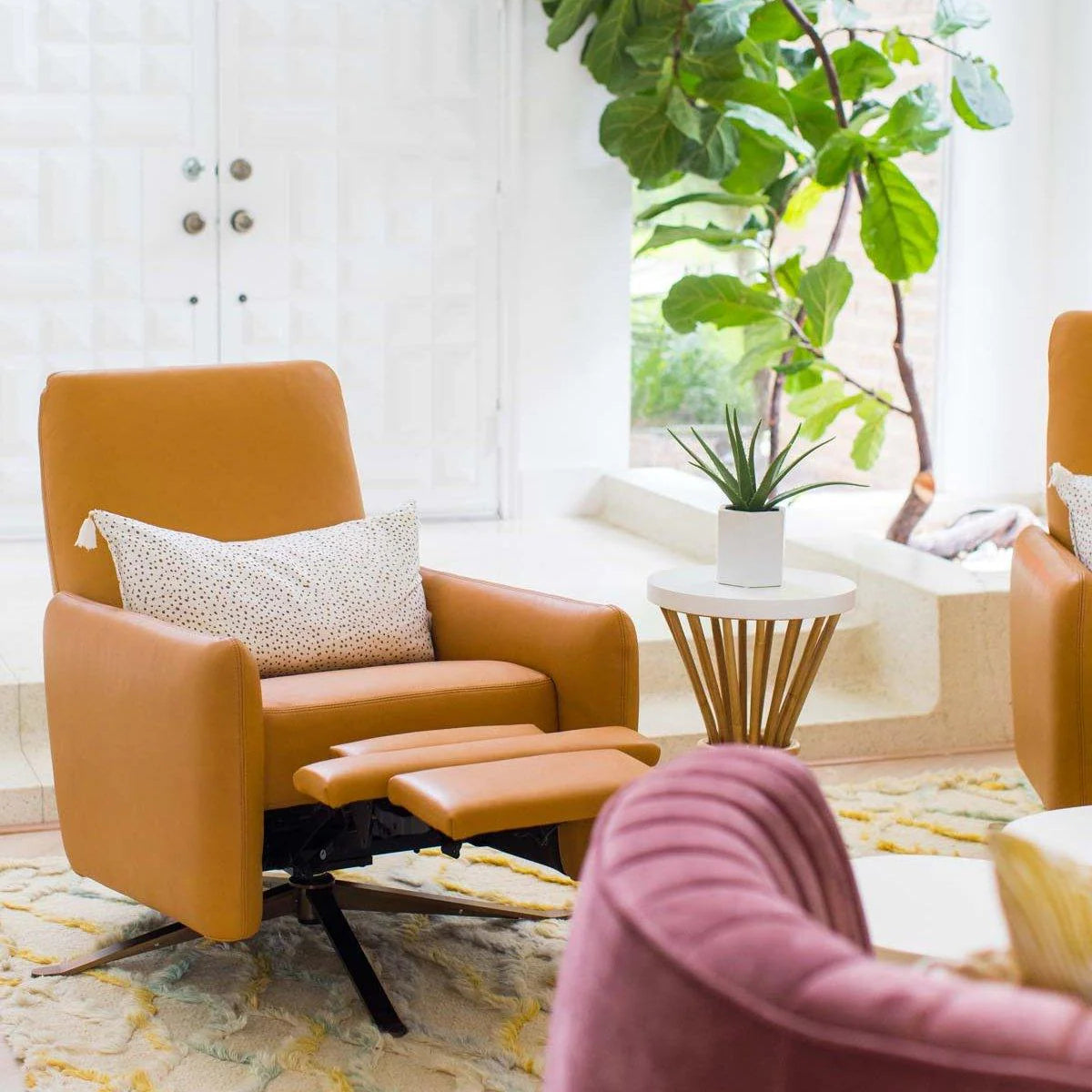 American Leather Re-Invented Recliner in a contemporary interior