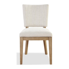 Sumner Channel Back Upholstered Dining Chair by Modus in Natural — product view on a white background