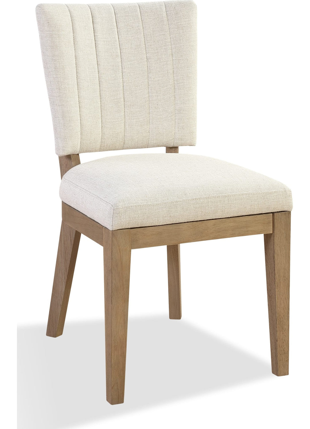 Sumner Channel Back Upholstered Dining Chair in Natural — product view on a white background
