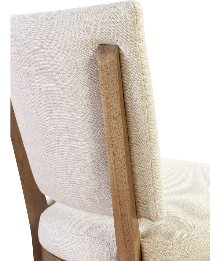 Sumner Channel Back Upholstered Dining Chair in Natural — product view on a white background