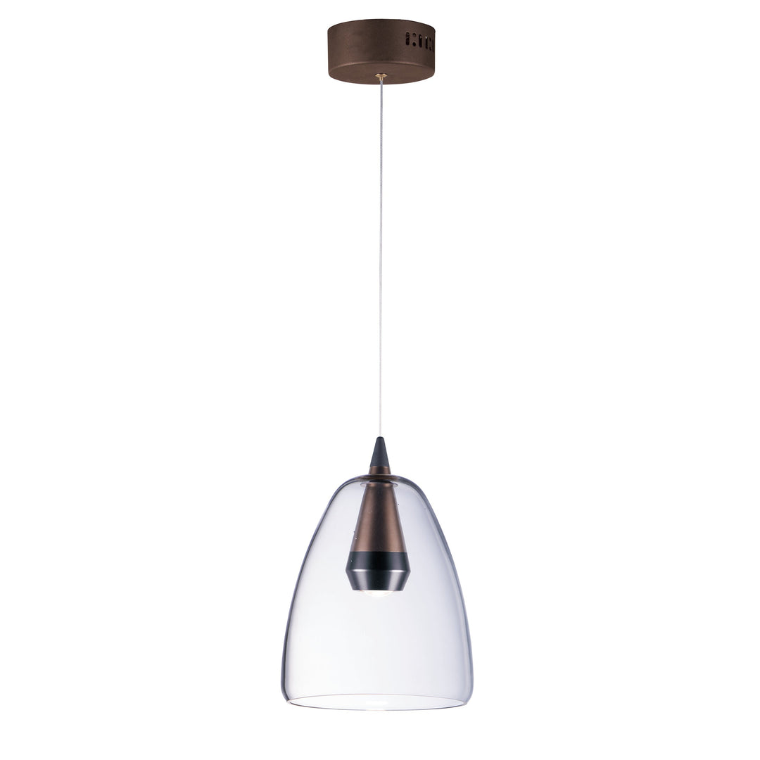 Sven LED Pendant by ET2 Lighting in Black / Coffee, front view