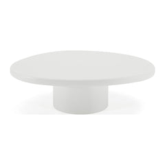 Sven Short Wooden Coffee Table by Modus in Rice — product view on a white background