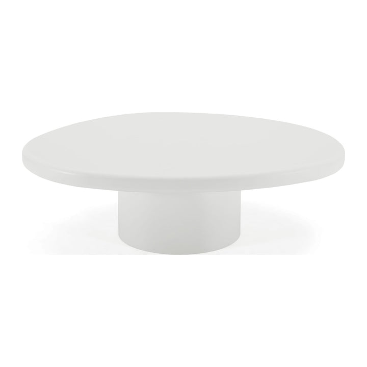 Sven Short Wooden Coffee Table by Modus in Rice — product view on a white background