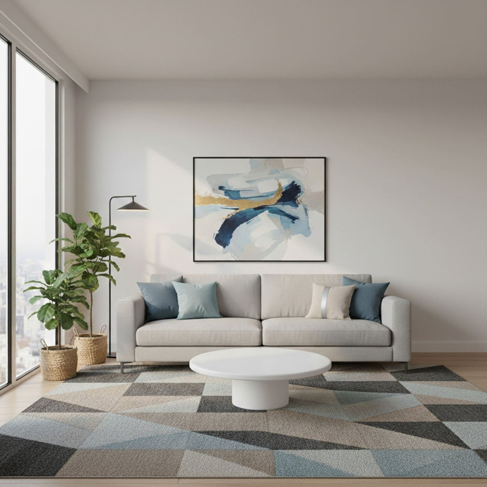 Sven Short Wooden Coffee Table in Rice — lifestyle photo