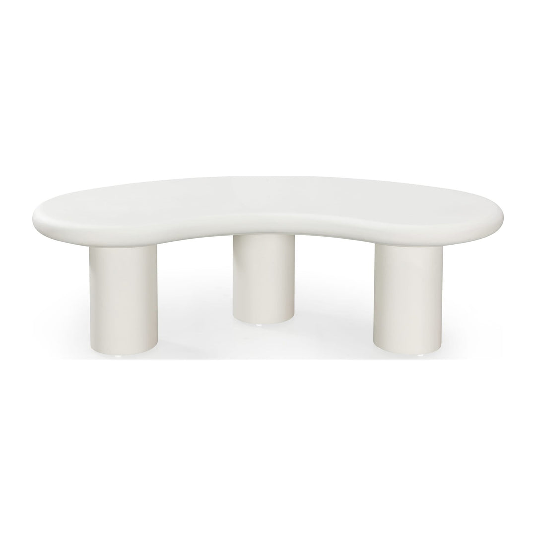Sven Tall Wooden Coffee Table by Modus in Rice — product view on a white background