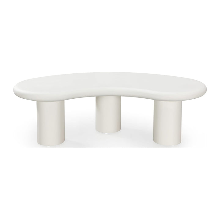 Sven Tall Wooden Coffee Table by Modus in Rice — product view on a white background