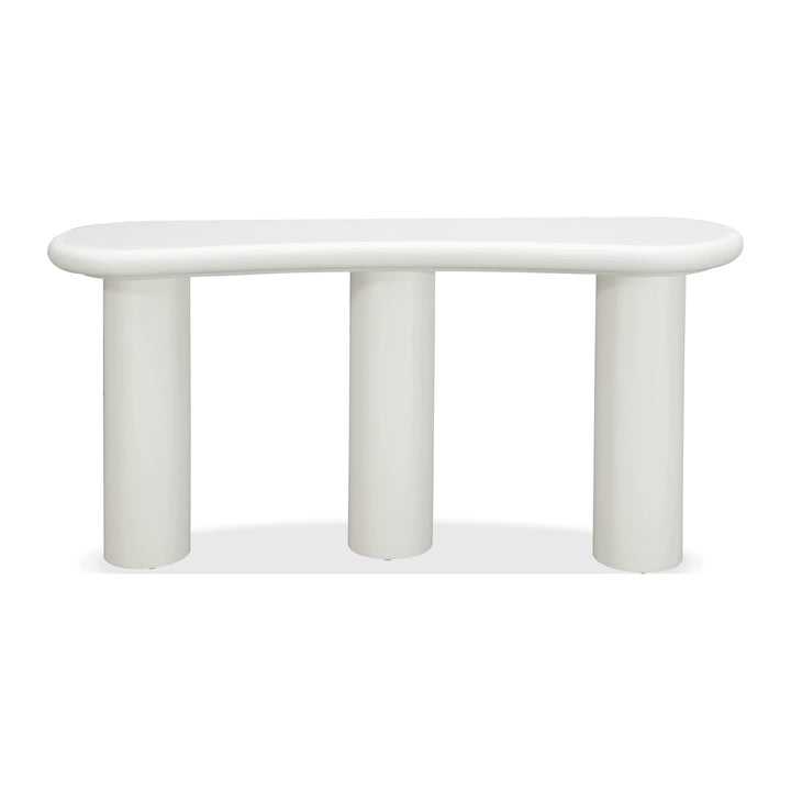 Sven Wooden Console Table by Modus in Rice — product view on a white background