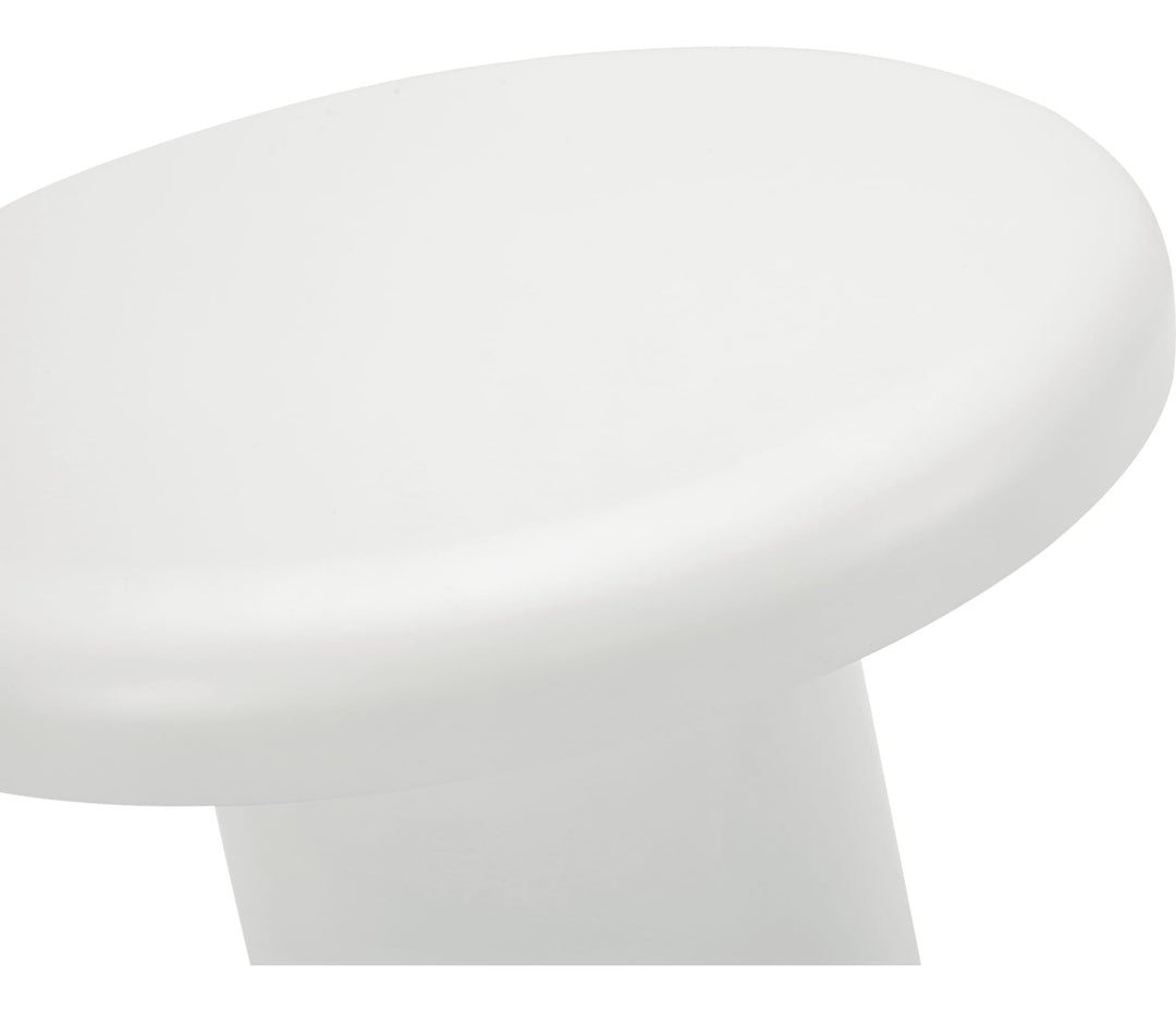 Sven Wooden End Table in Rice — product view on a white background