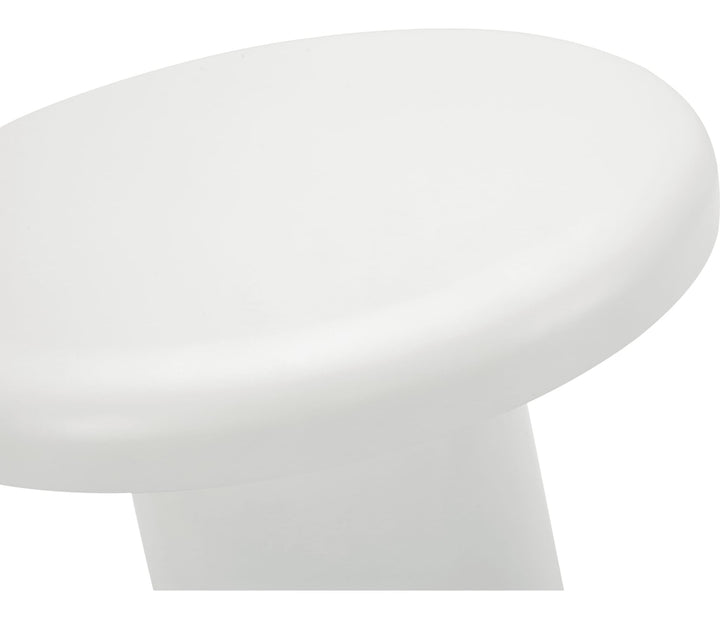 Sven Wooden End Table in Rice — product view on a white background
