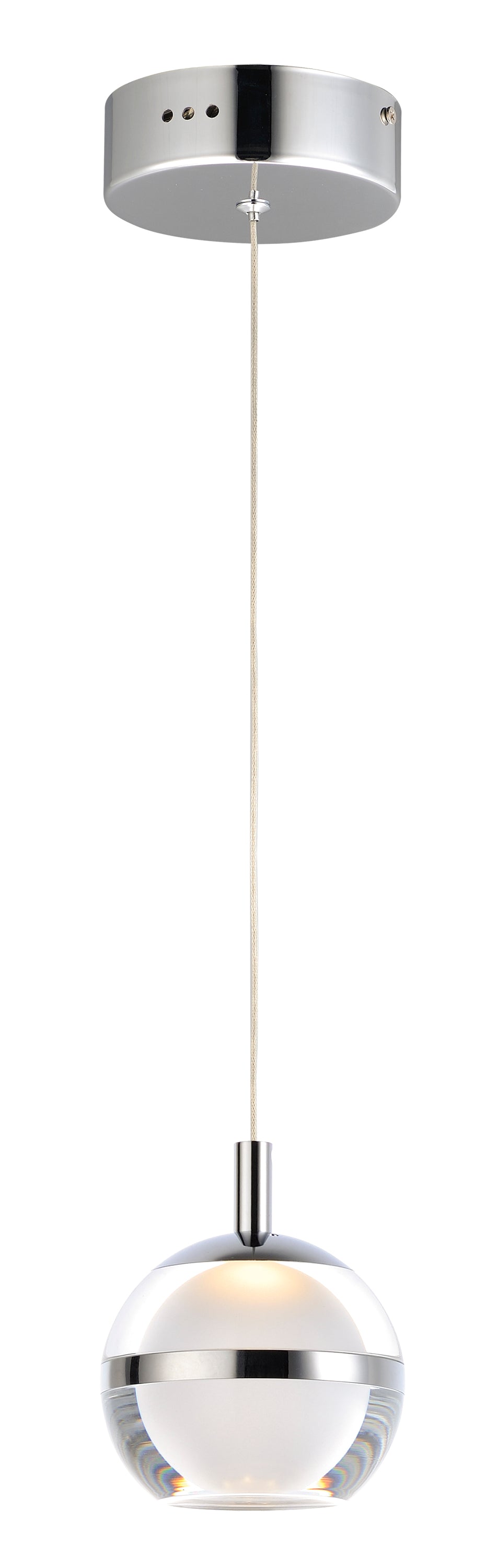 Swank 1-Light LED Pendant by ET2 Lighting in Polished Chrome finish