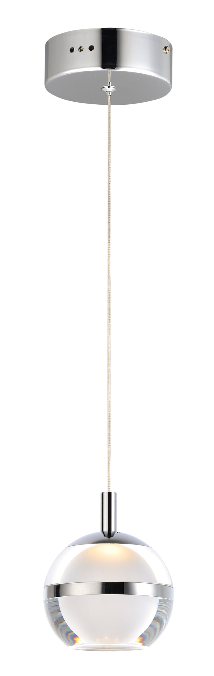 Swank 1-Light LED Pendant by ET2 Lighting in Polished Chrome finish