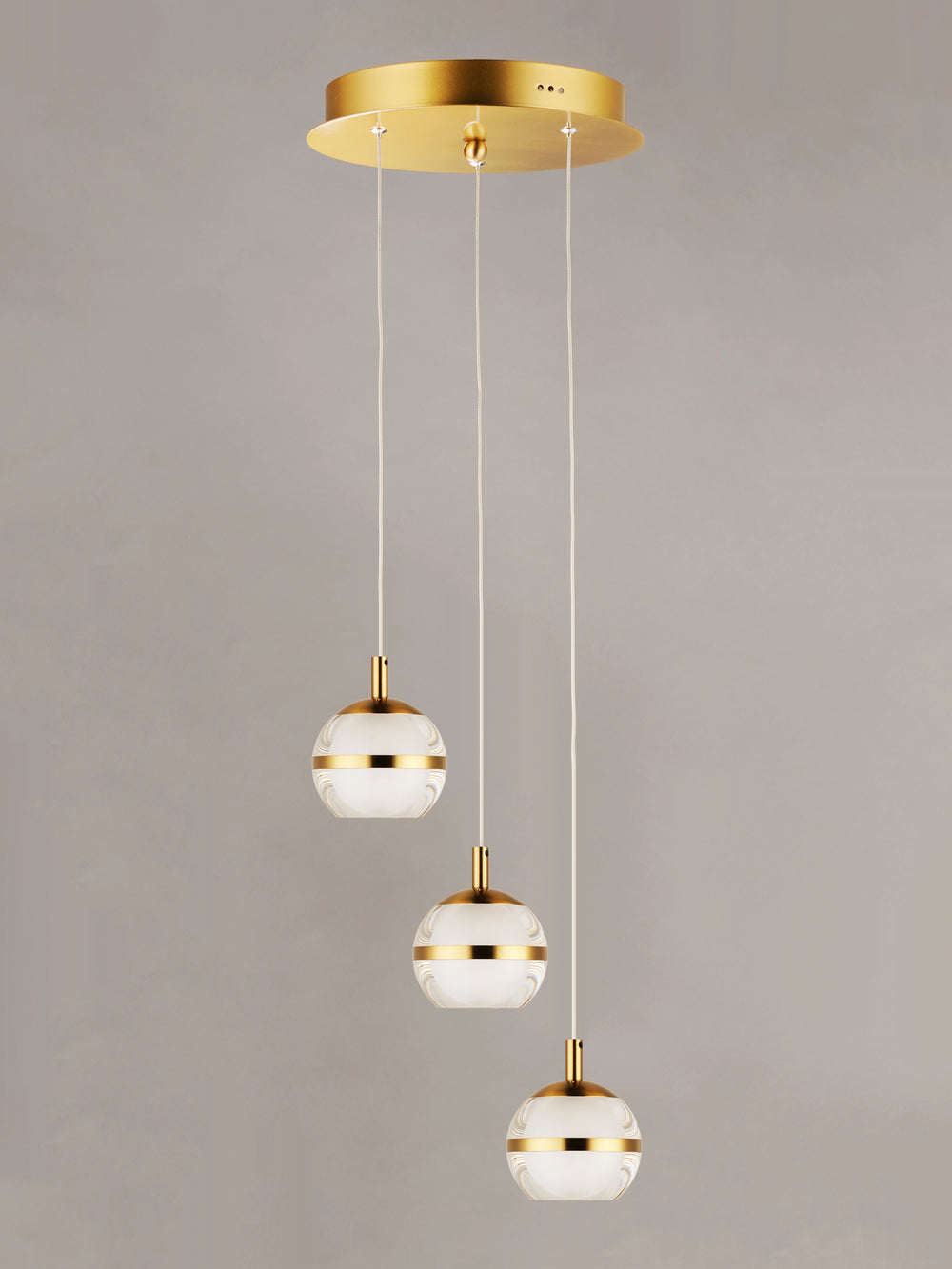 Swank 3-Light LED Pendant by ET2 Lighting, styled view 1