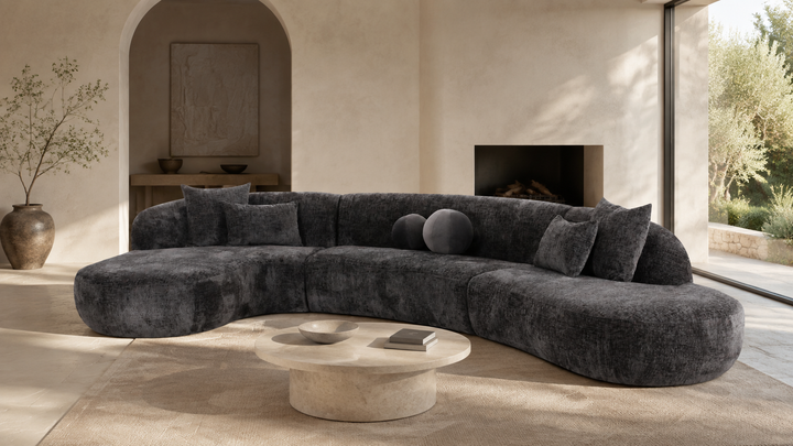 SWOOP left-facing Shadow sectional in a modern home