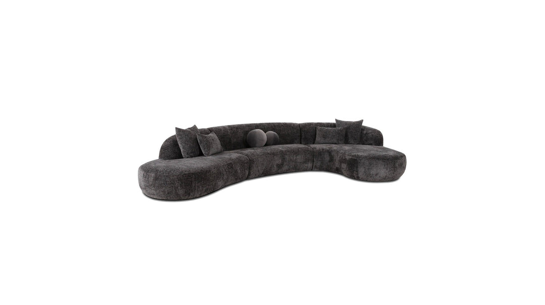SWOOP Sectional Chaise Facing Right 3-Piece Shadow
