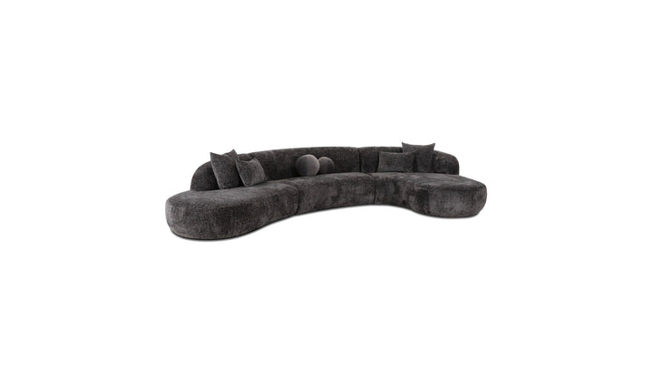 SWOOP Sectional Chaise Facing Right 3-Piece Shadow