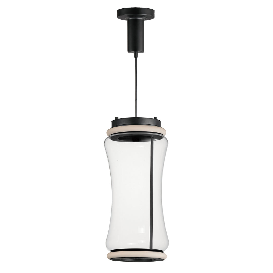 Syndicate 2-Light Pendant by ET2 Lighting in Black, front view