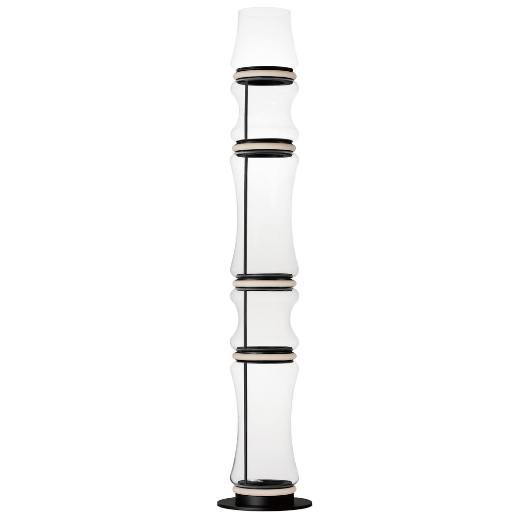Syndicate 5-Light LED Floor Lamp by ET2 Lighting in Black, front view