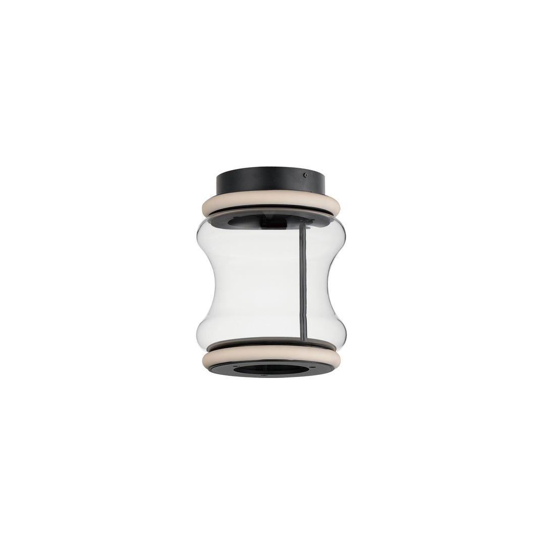 Syndicate LED Flush Mount by ET2 Lighting in Black, front view