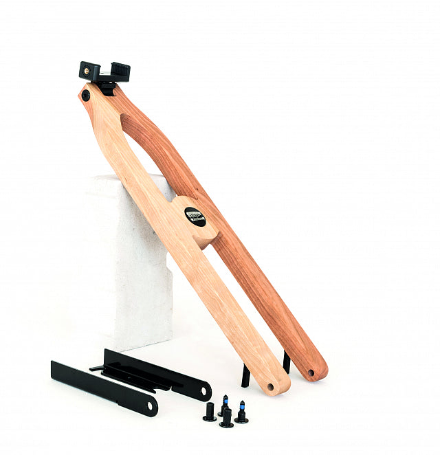 WaterRower tablet arm and holder in Cherry