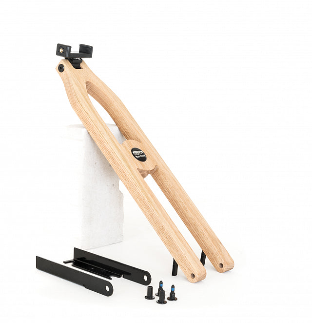 WaterRower tablet arm and holder in Oak
